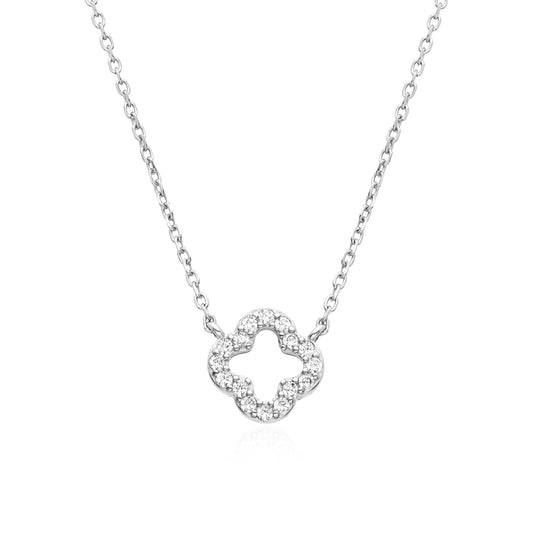 MADISON CLOVER SILVER NECKLACE