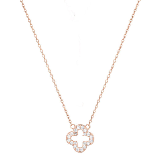 KLARA CLOVER ROSE GOLD NECKLACE