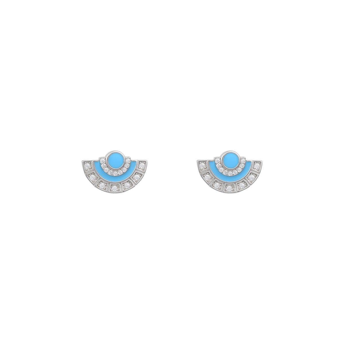 AMANAH EVIL EYE STERLING SILVER EARRINGS