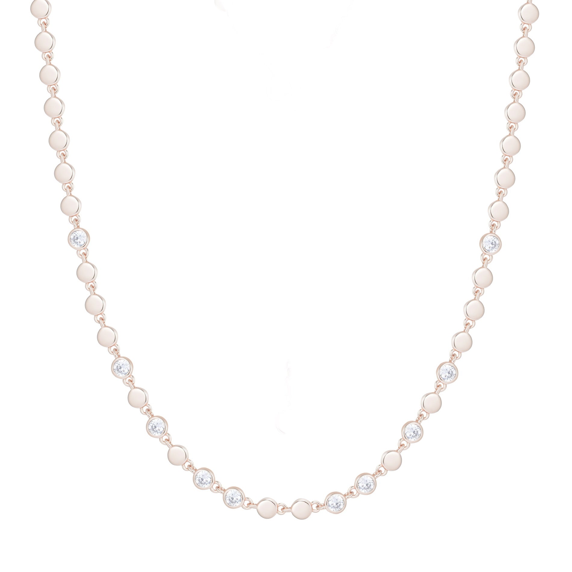 RENEE DISC ROSE GOLD NECKLACE