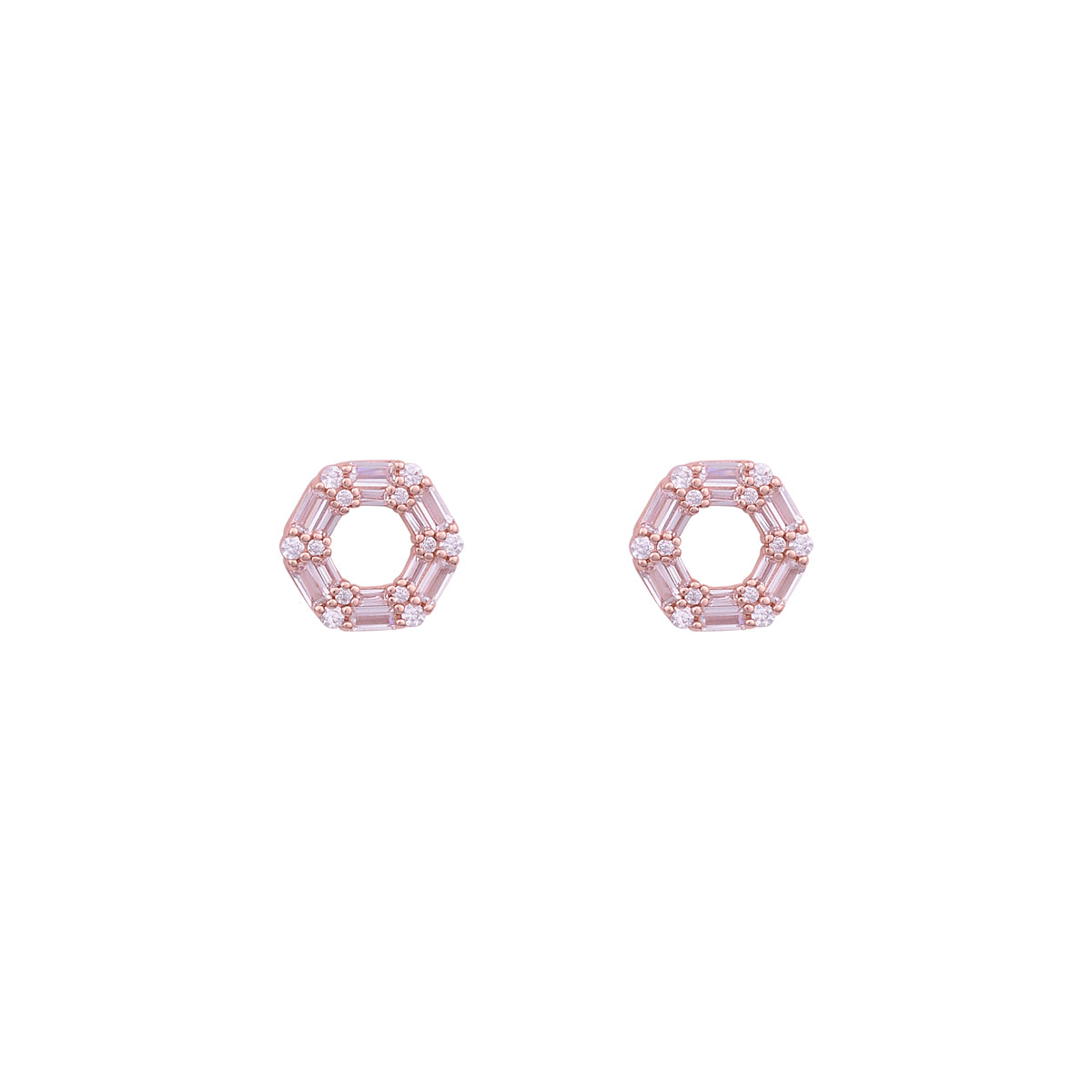 18K ROSE GOLD VERMEIL AVELINE BAGUETTE EARRINGS