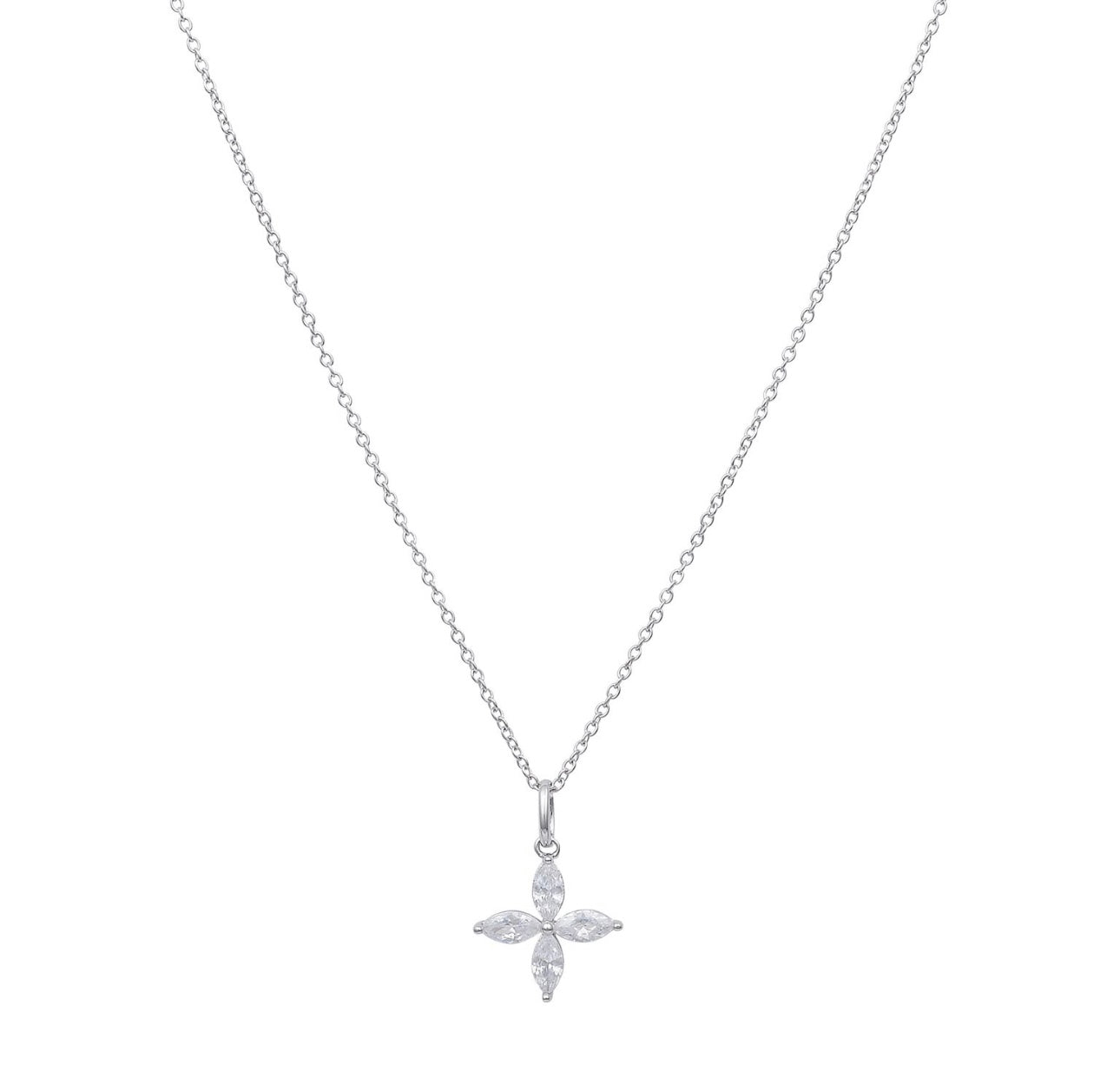 BLOSSOM FLOWER STERLING SILVER NECKLACE