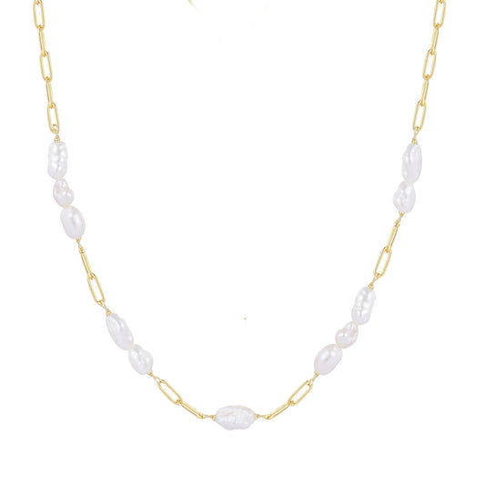 LULU FRESHWATER PEARL GOLD NECKLACE