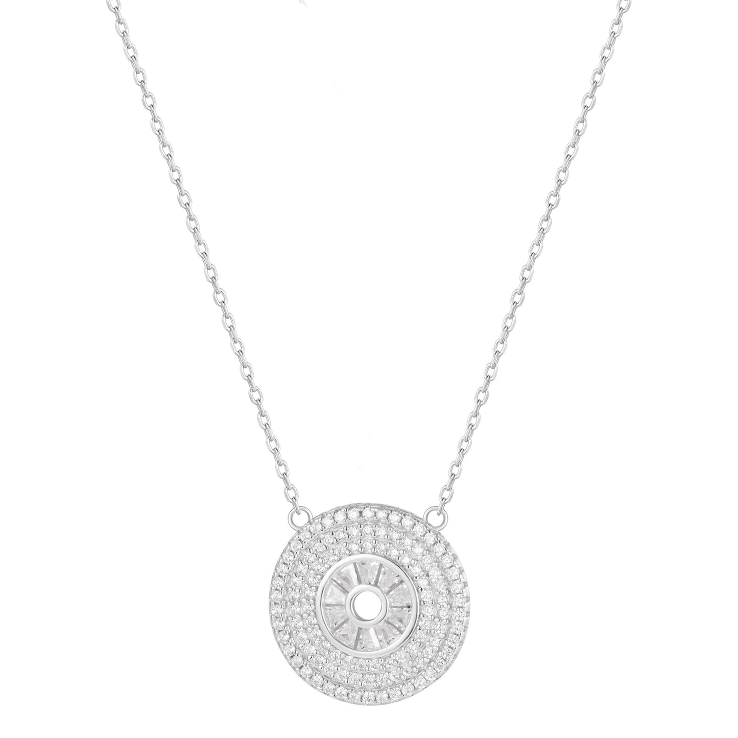 CLARA BAGUETTE SILVER NECKLACE