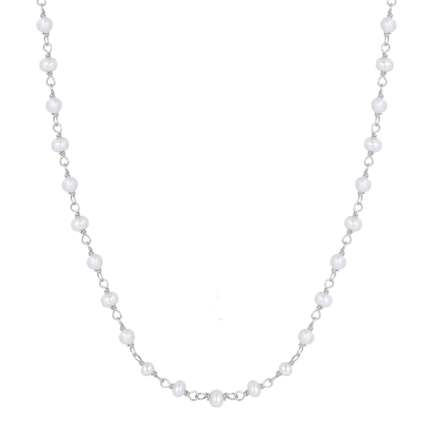 LEI FRESHWATER PEARL SILVER NECKLACE