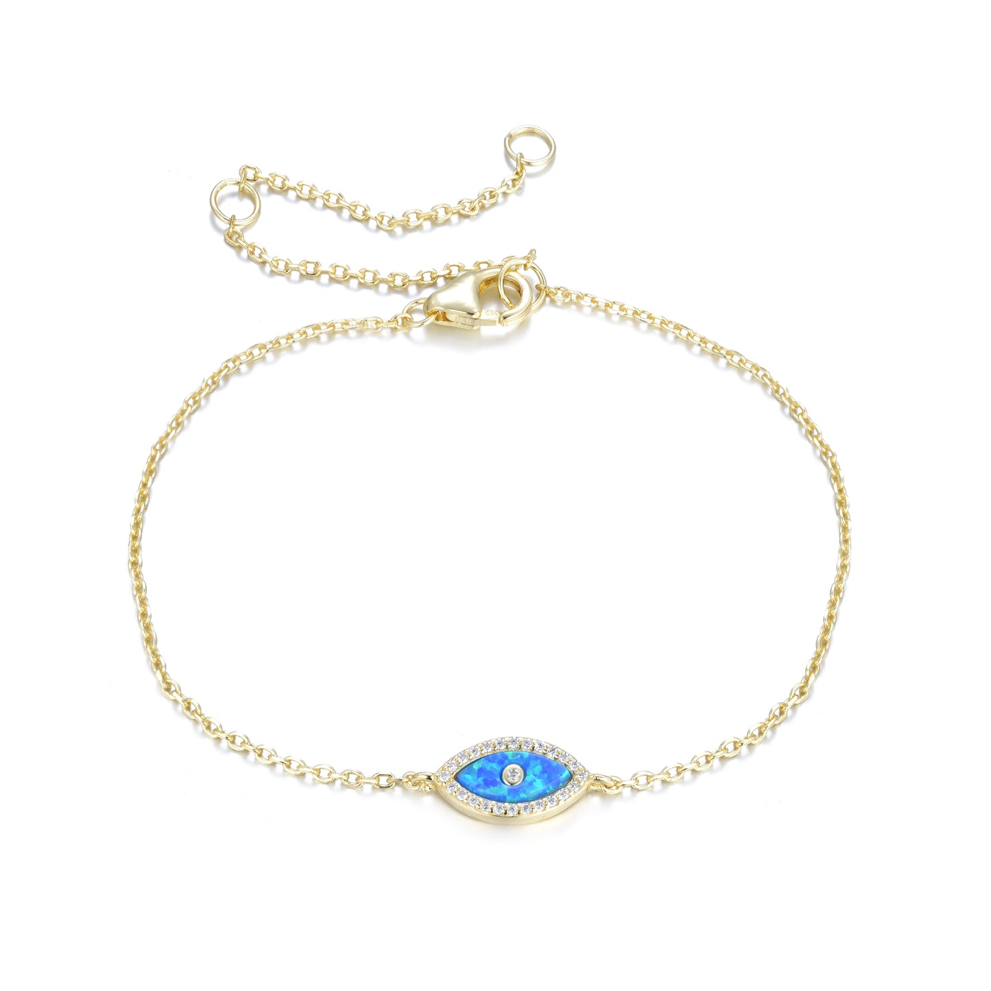 ALANI EVIL EYE BLUE OPAL GOLD BRACELET