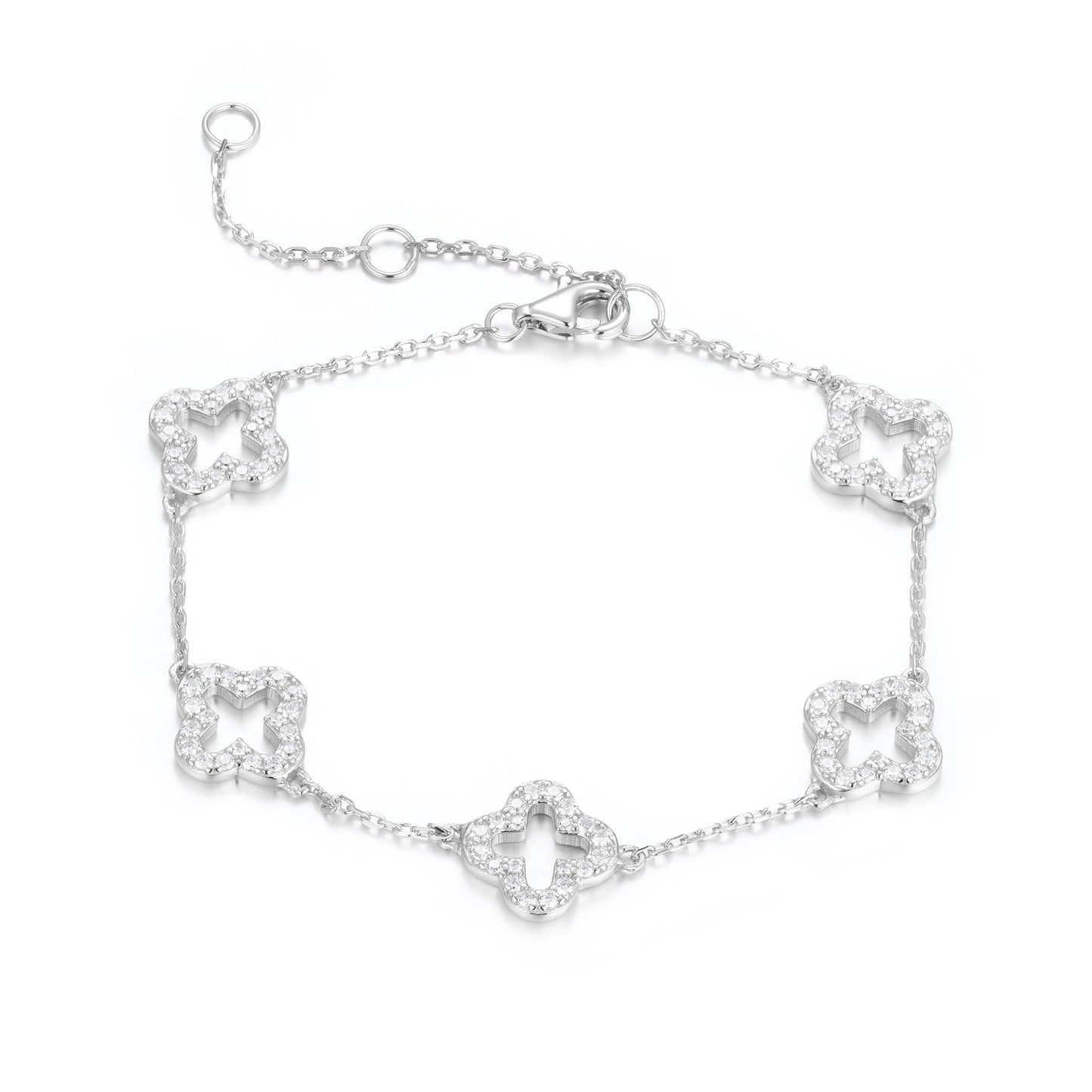 KLARA FIVE CLOVER SILVER BRACELET