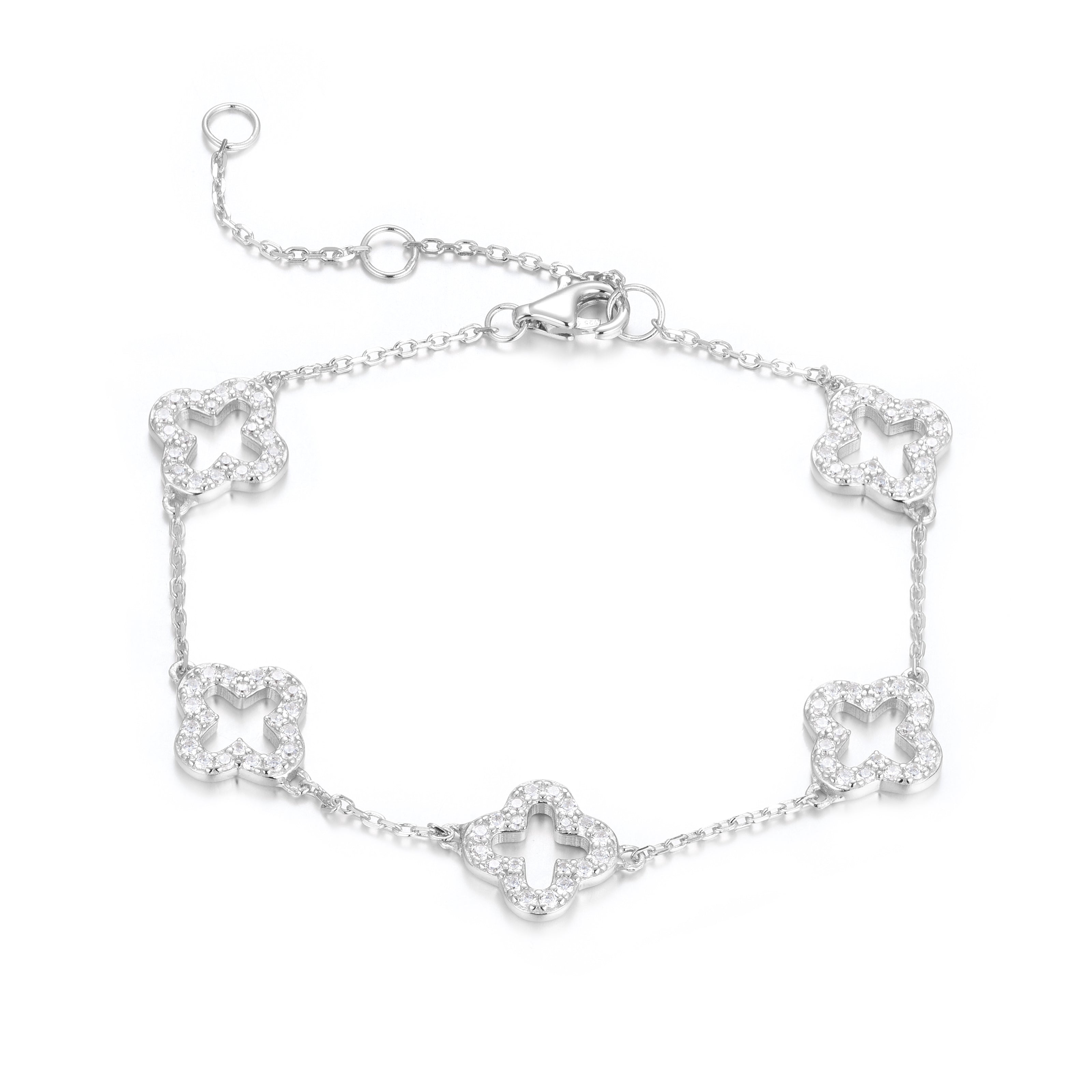 KLARA FIVE CLOVER SILVER BRACELET