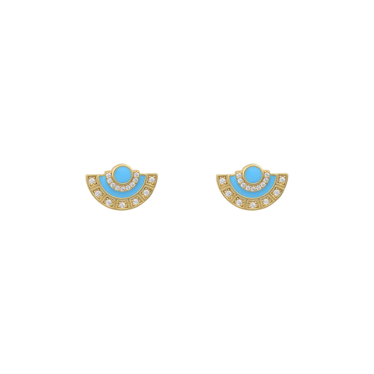 18K GOLD VERMEIL AMANAH EVIL EYE EARRINGS