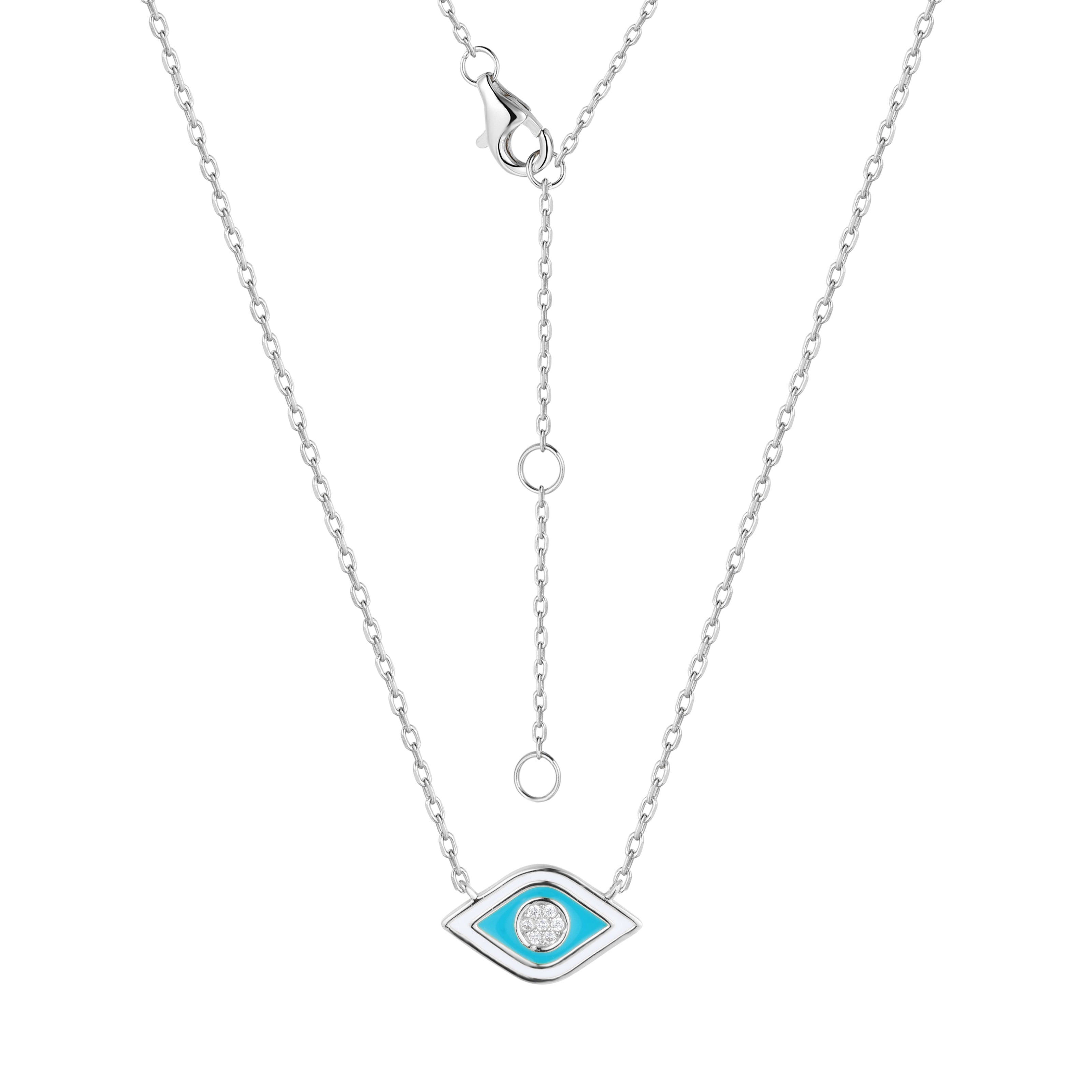 AVINA EVIL EYE SILVER NECKLACE