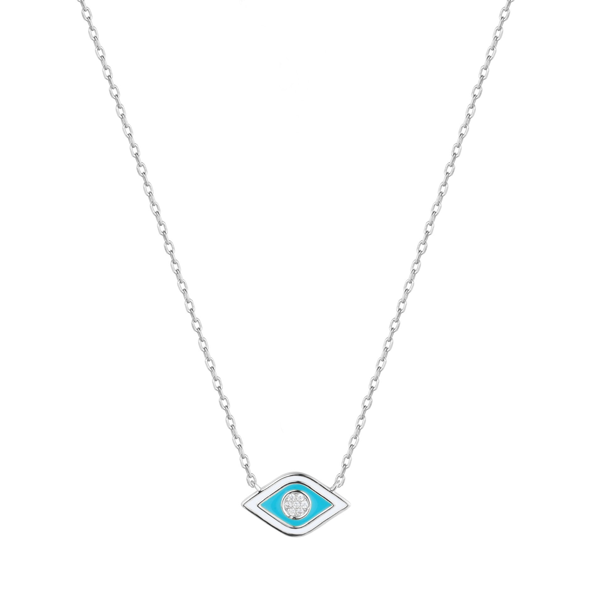 AVINA EVIL EYE SILVER NECKLACE