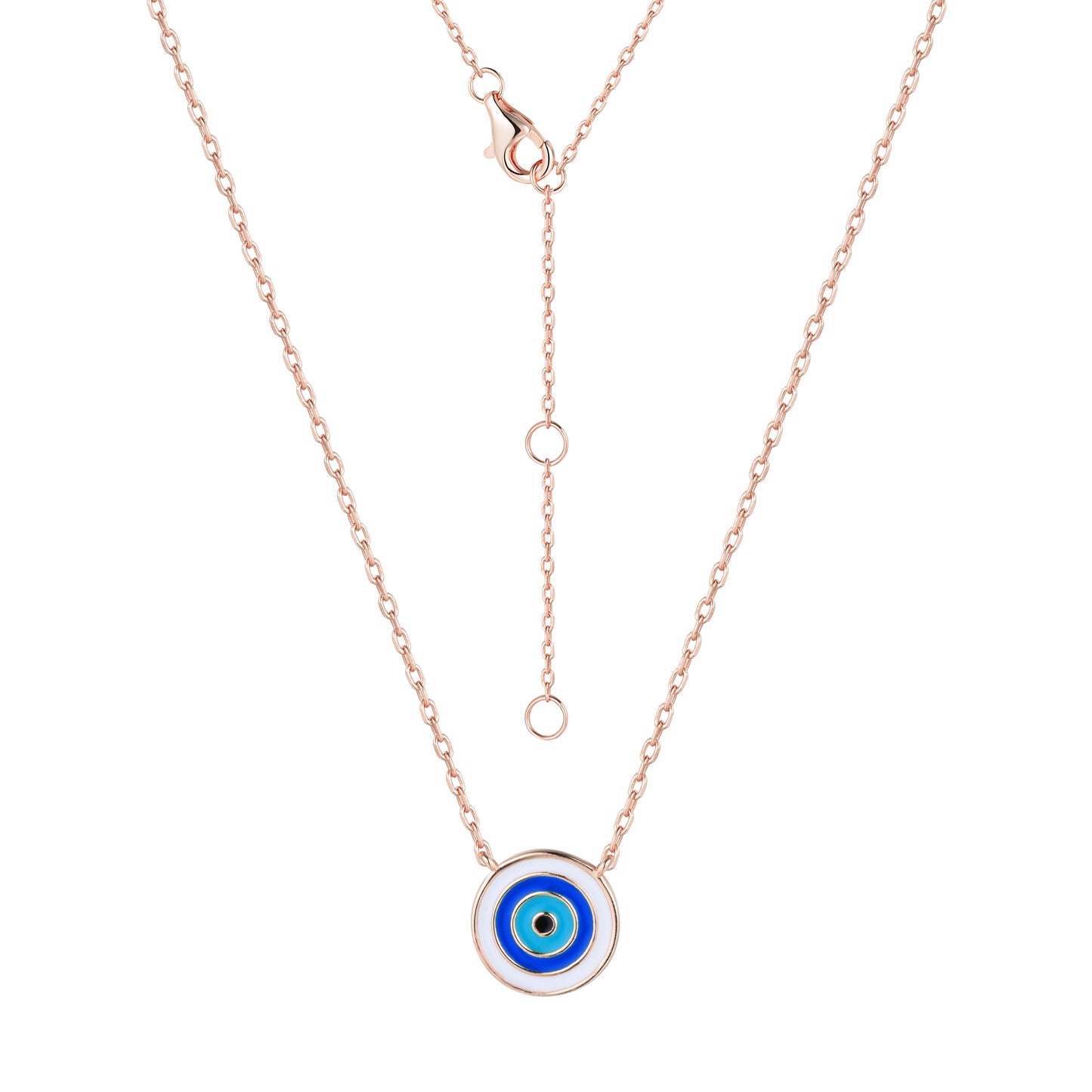 AMIRA EVIL EYE ROSE GOLD NECKLACE