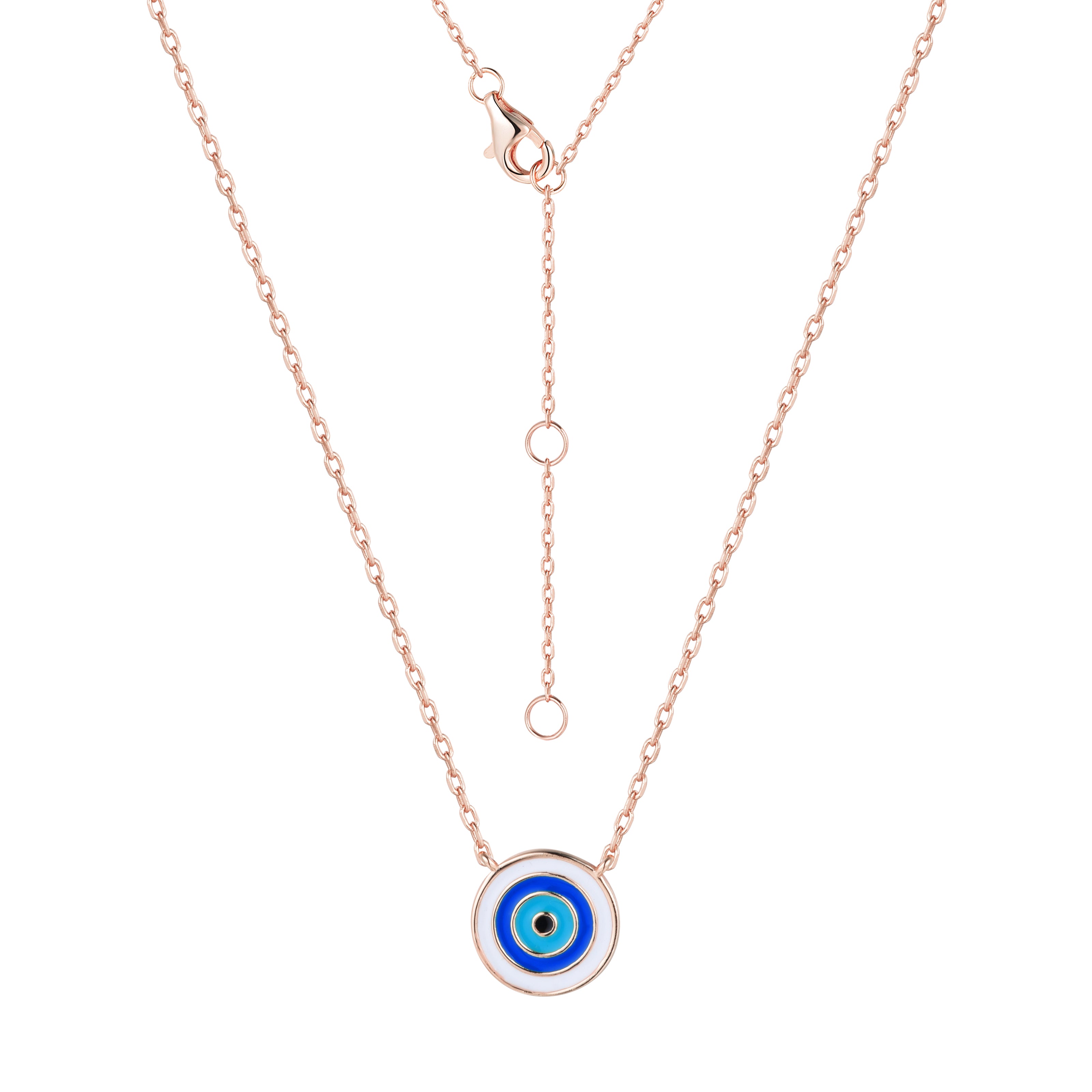 AMIRA EVIL EYE ROSE GOLD NECKLACE