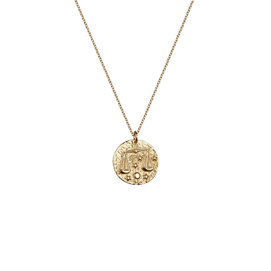 Libra zodiac rose gold necklace 