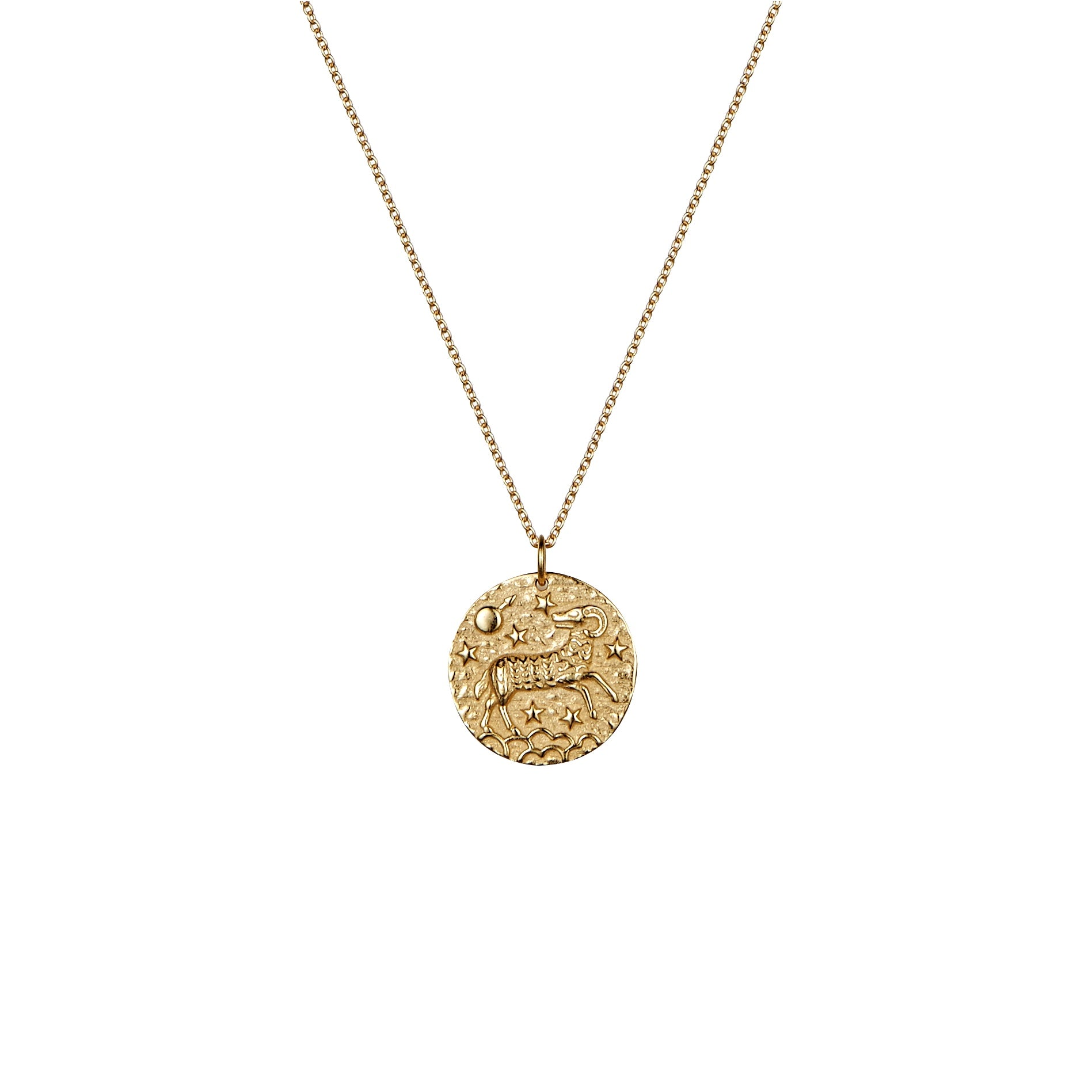 Aries zodiac rose gold necklace 