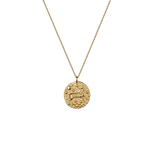 Aries zodiac rose gold necklace 