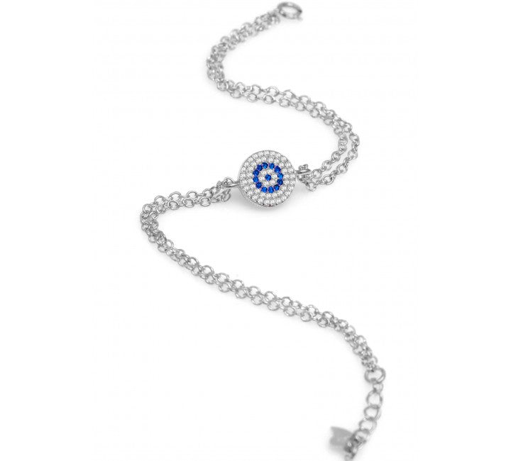 LOUISA EVIL EYE SILVER BRACELET