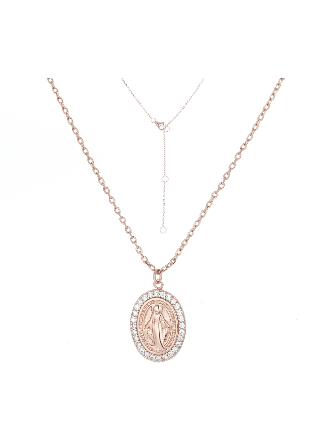 MARY CRYSTAL ROSE GOLD NECKLACE