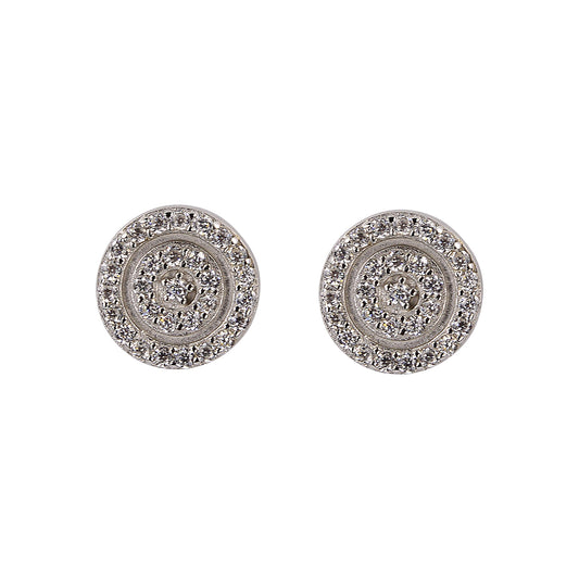 Alique double crystal silver earrings 