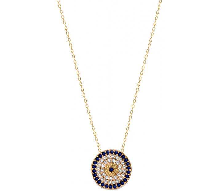 Evil eye rose gold necklace 