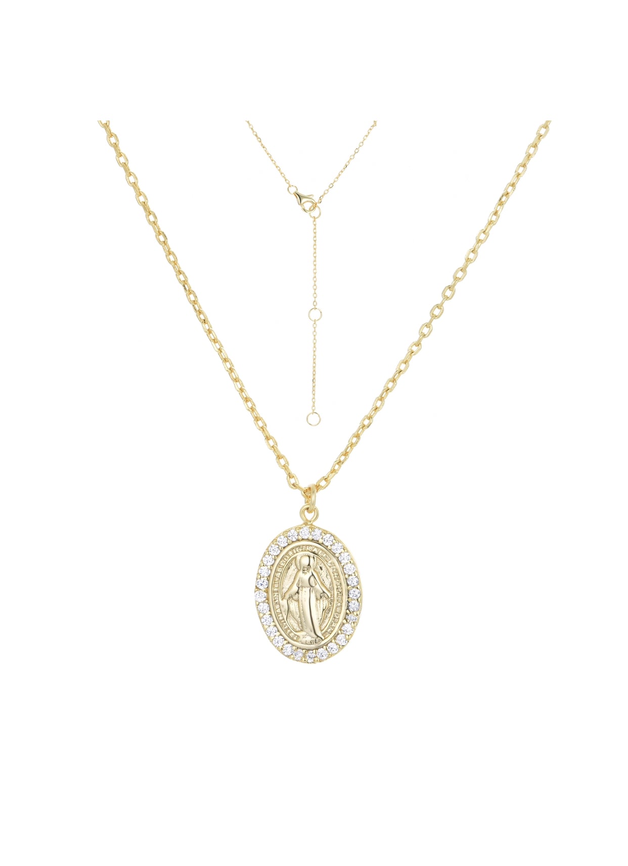 MARY CRYSTAL GOLD NECKLACE