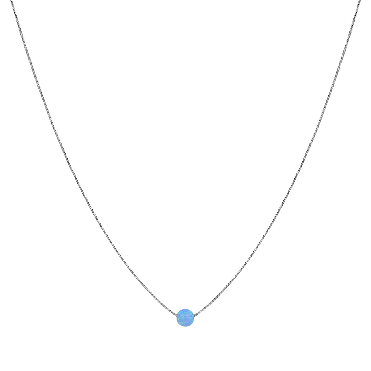 DESTINY LIGHT BLUE OPALITE BALL NECKLACE