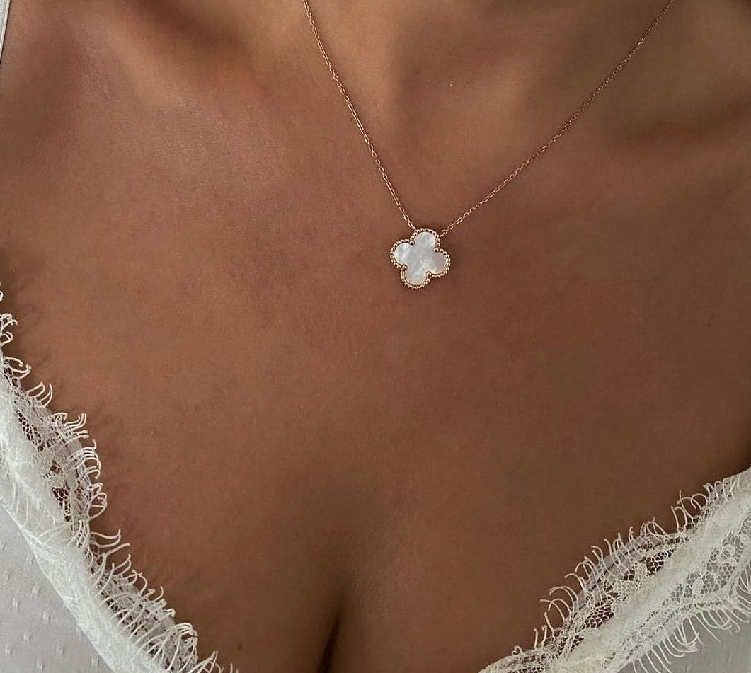 Mother of Pearl Silver Necklace