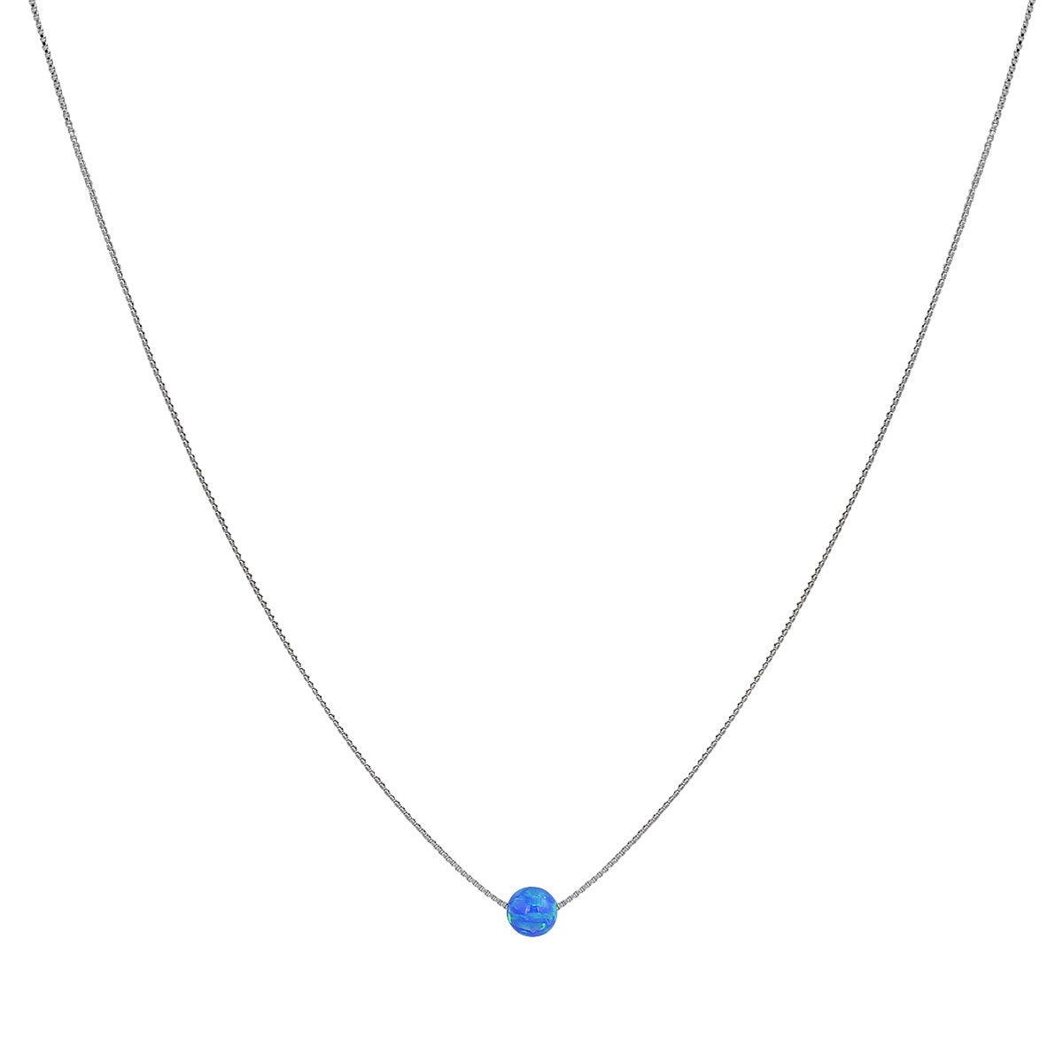 CANCUN (DARK BLUE) OPALITE BALL NECKLACE