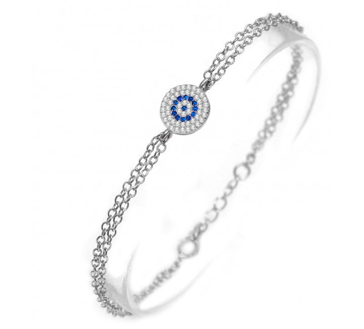 LOUISA EVIL EYE SILVER BRACELET