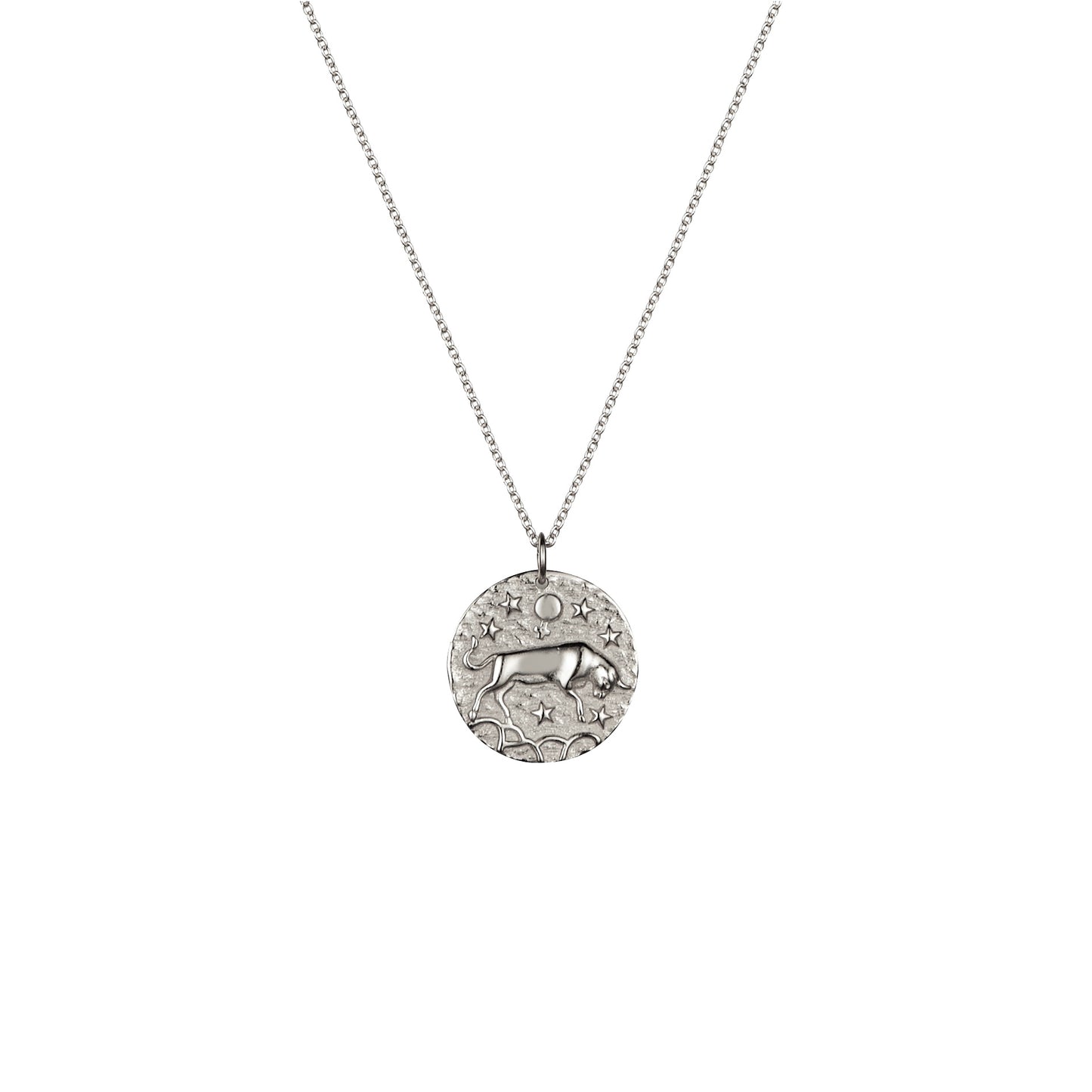 Taurus zodiac sterling silver necklace 