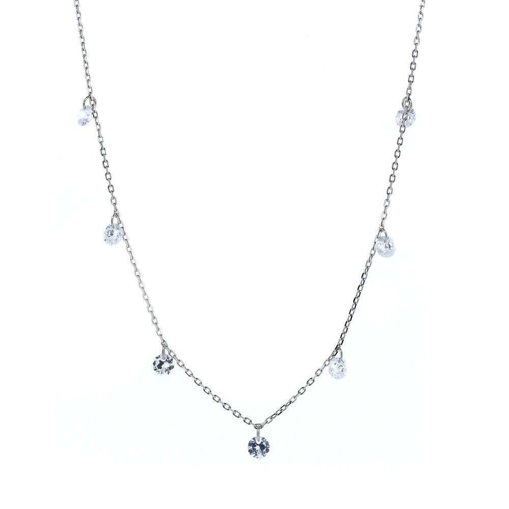 mini dangling crystal necklace