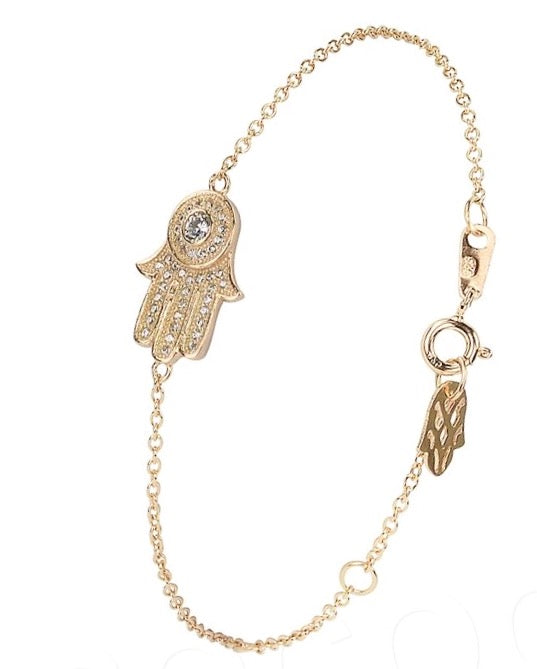 rose gold hamsa bracelet