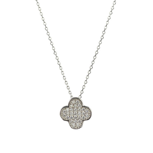 silver clover necklace