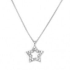 mini star silver necklace