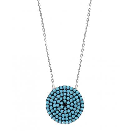 turquoise disc necklace