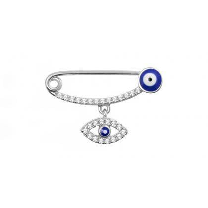 Evil eye baby pin 