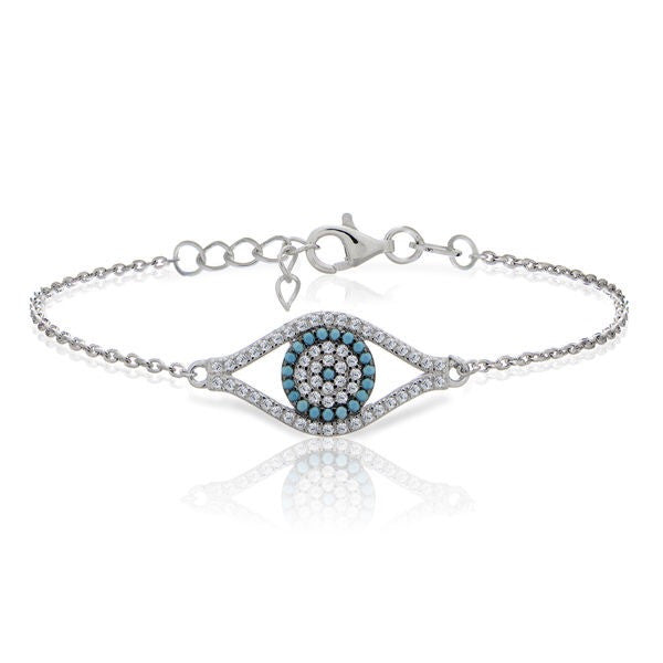evil eye silver bracelet