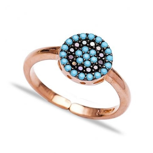 EMILY EVIL EYE ROSE GOLD RING