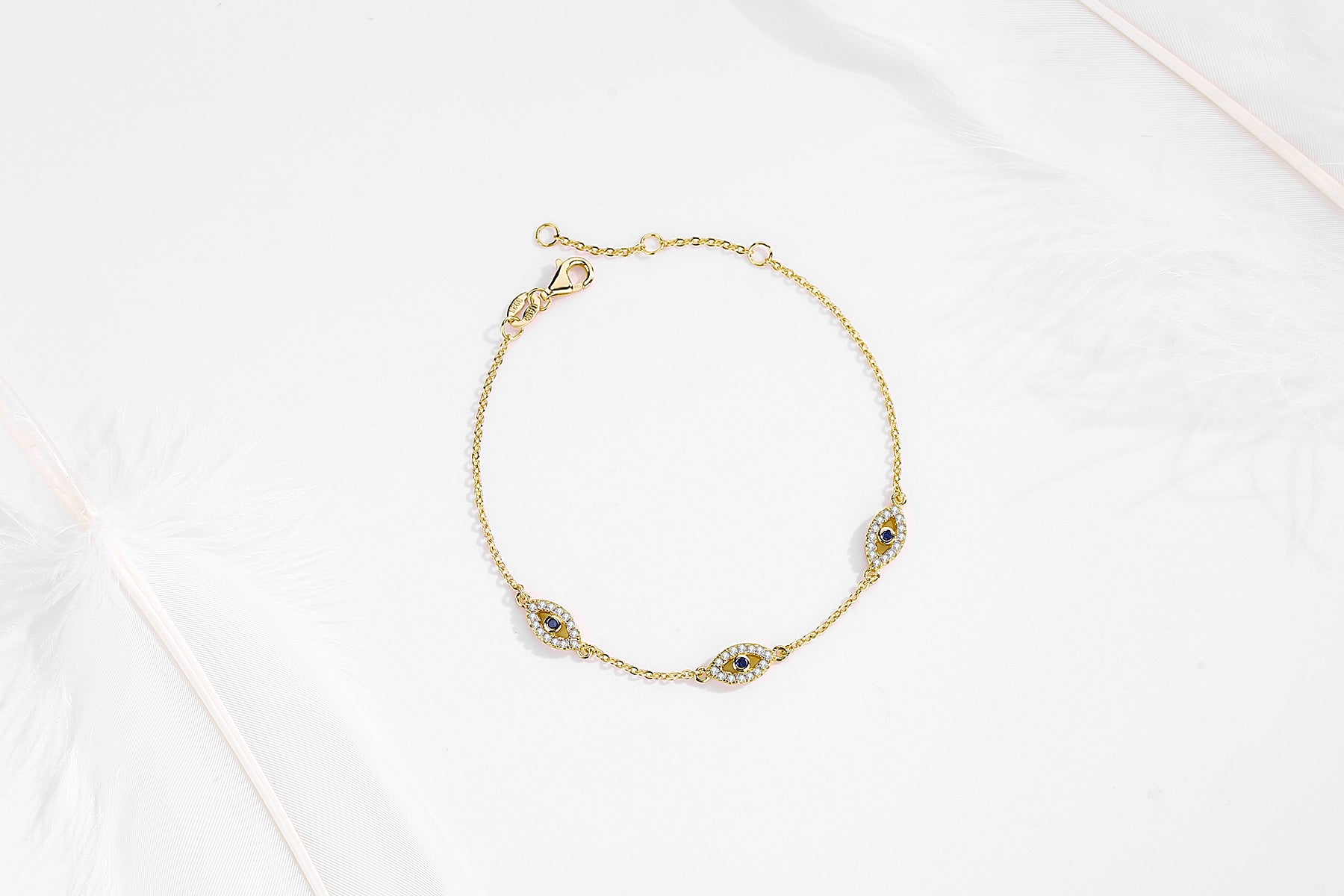 CHARLIZE EVIL EYE GOLD BRACELET