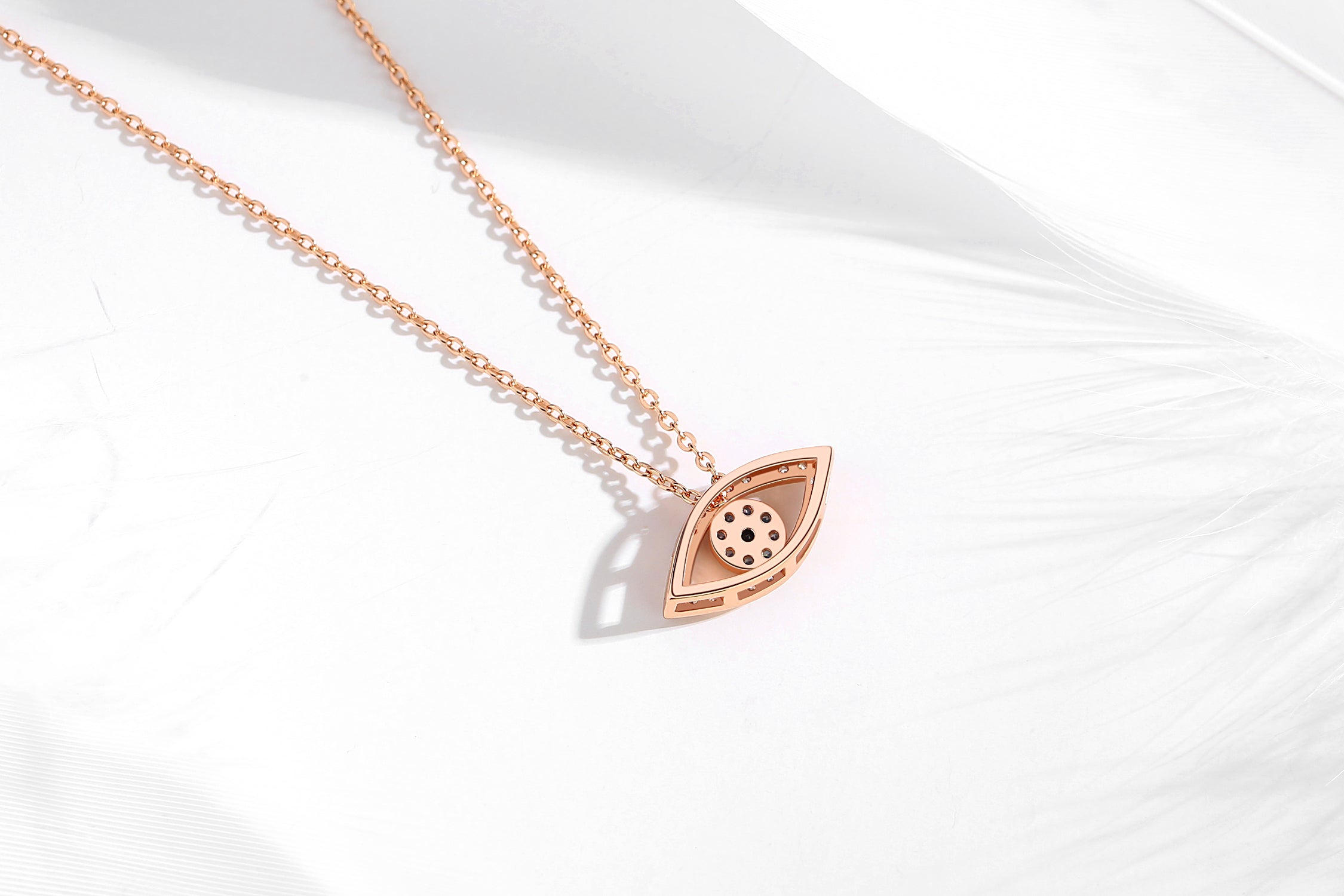 ANAYA EVIL EYE ROSE GOLD NECKLACE