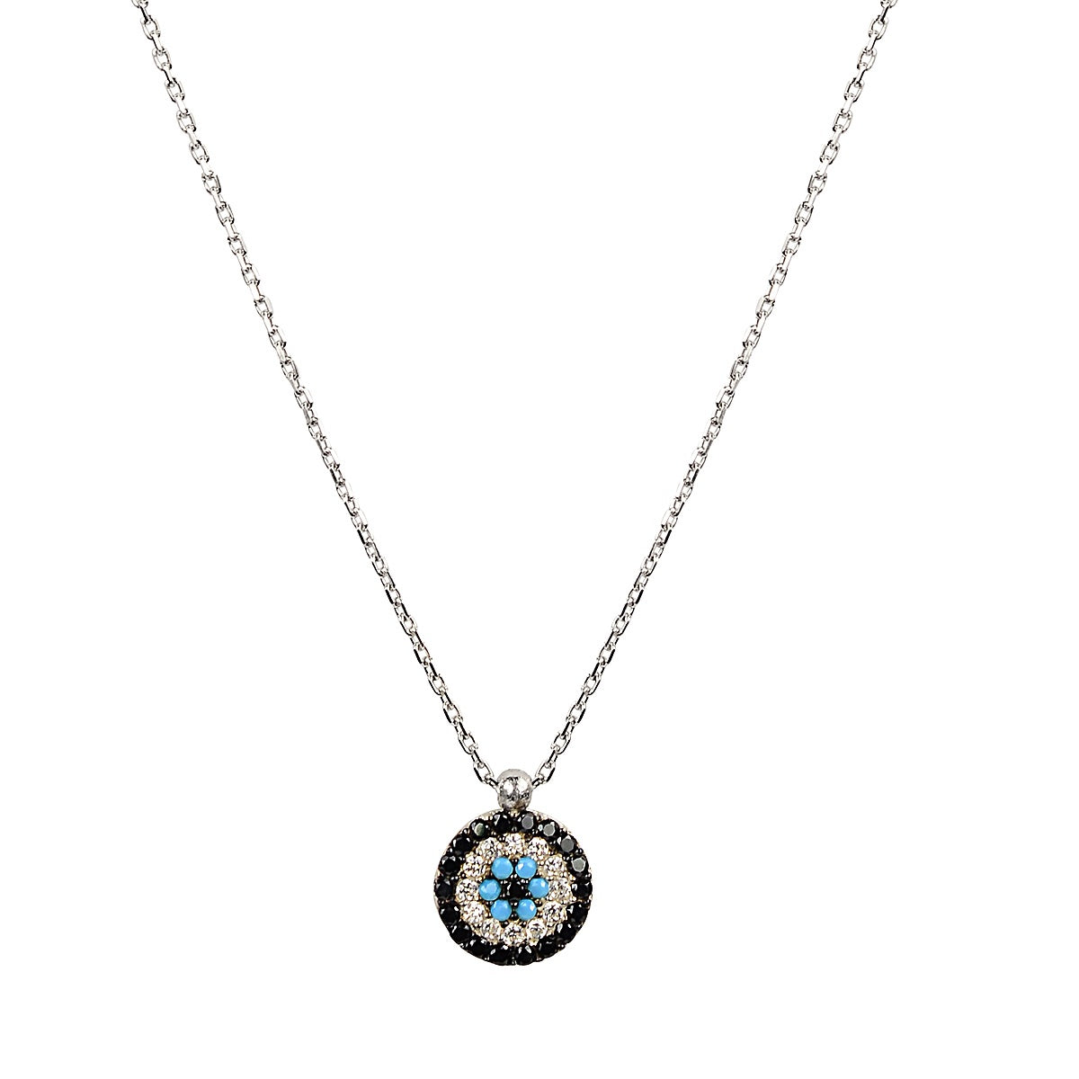 evil eye silver necklace 