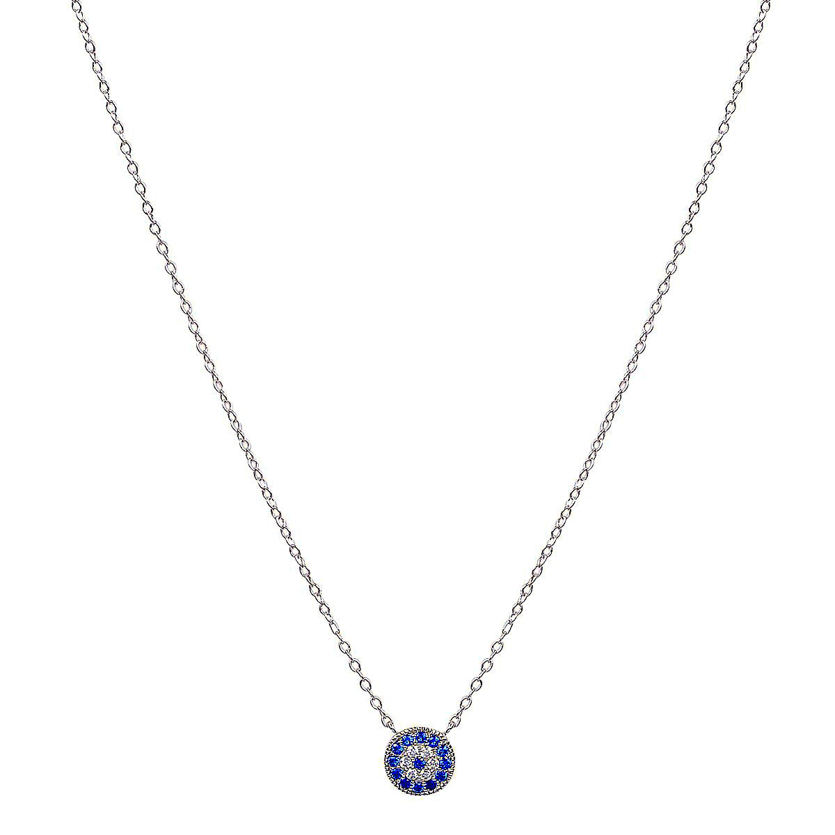 Mini evil eye silver necklace 