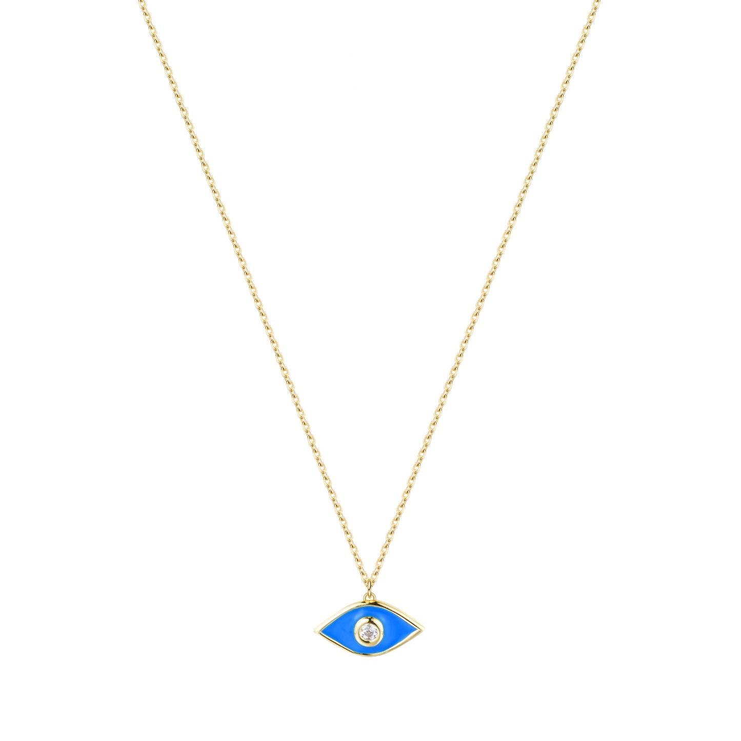 ALYSSA MINI EVIL EYE GOLD NECKLACE