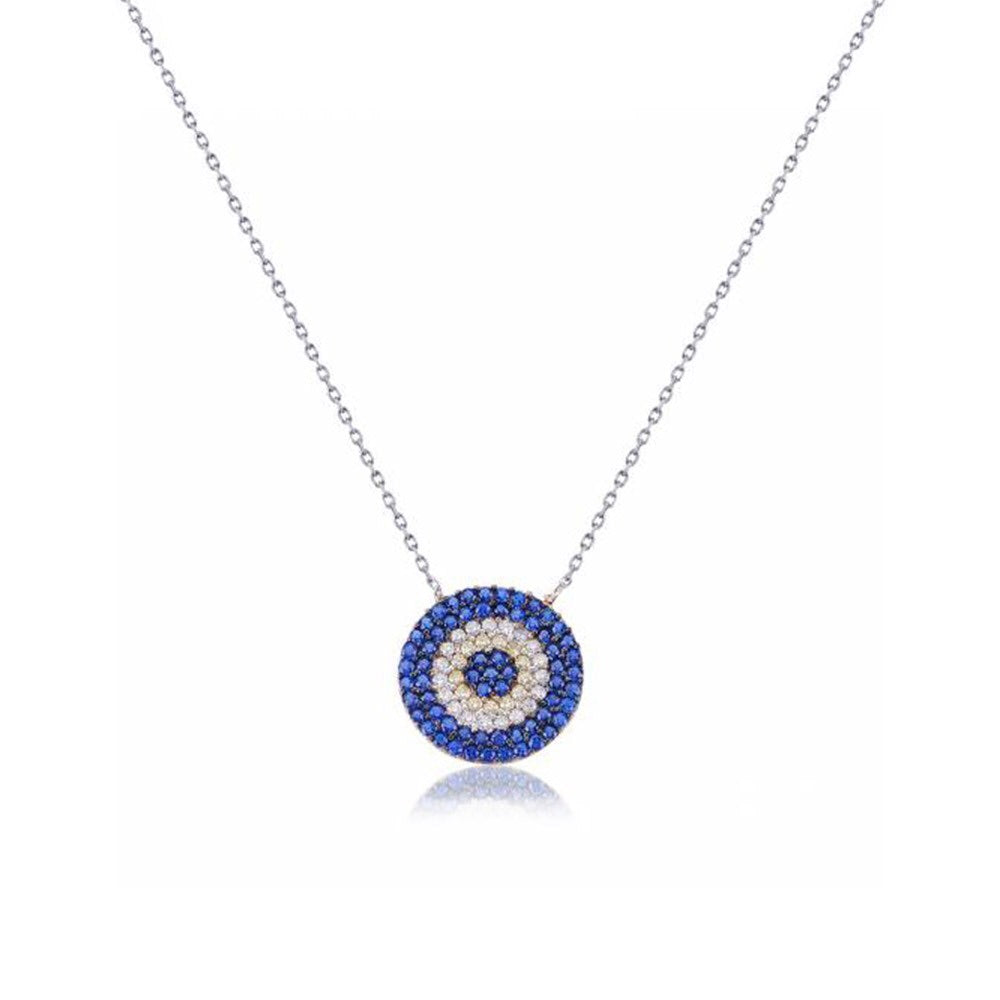 sapphire evil eye necklace