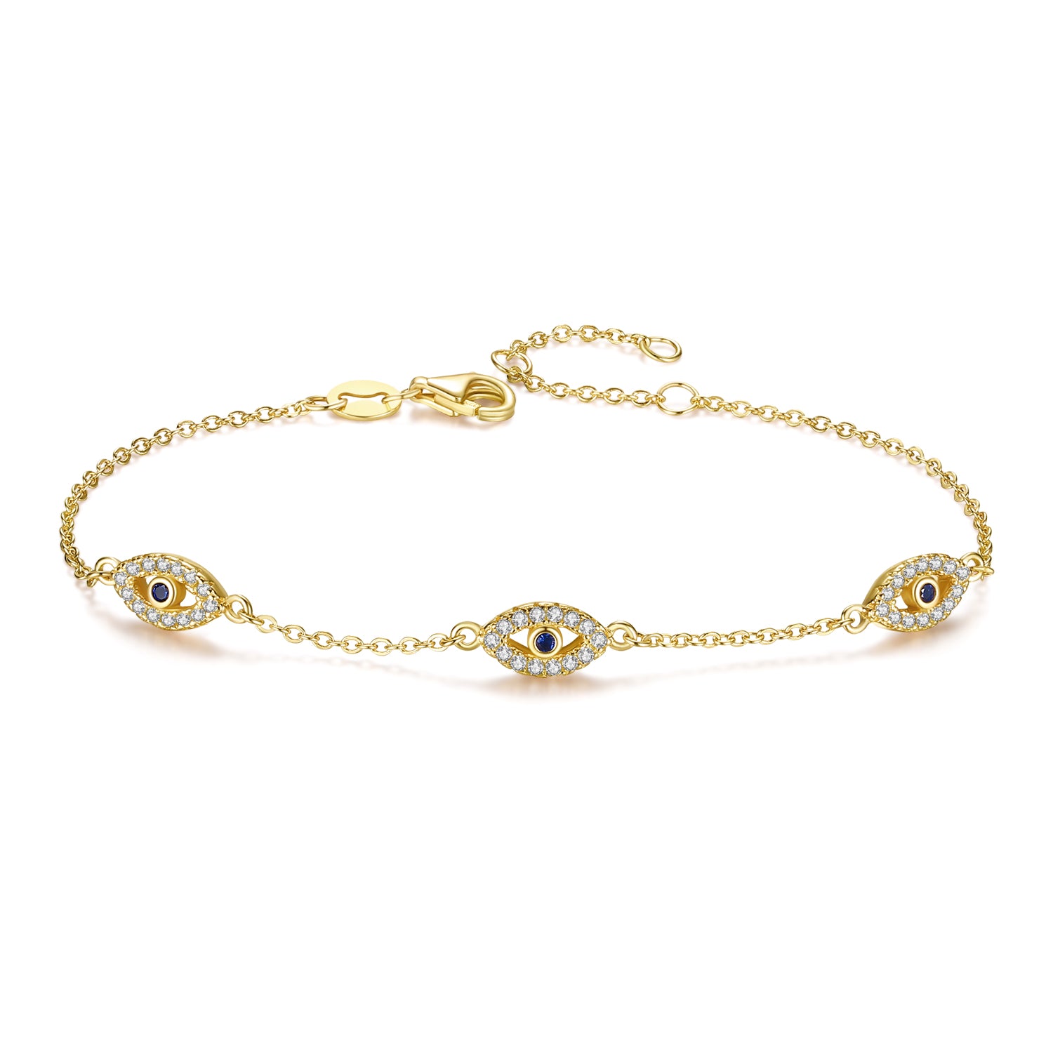 CHARLIZE EVIL EYE GOLD BRACELET