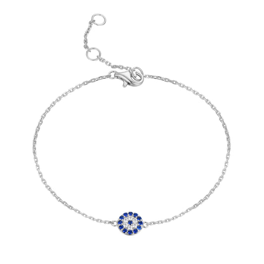 DAVINA EVIL EYE SILVER BRACELET