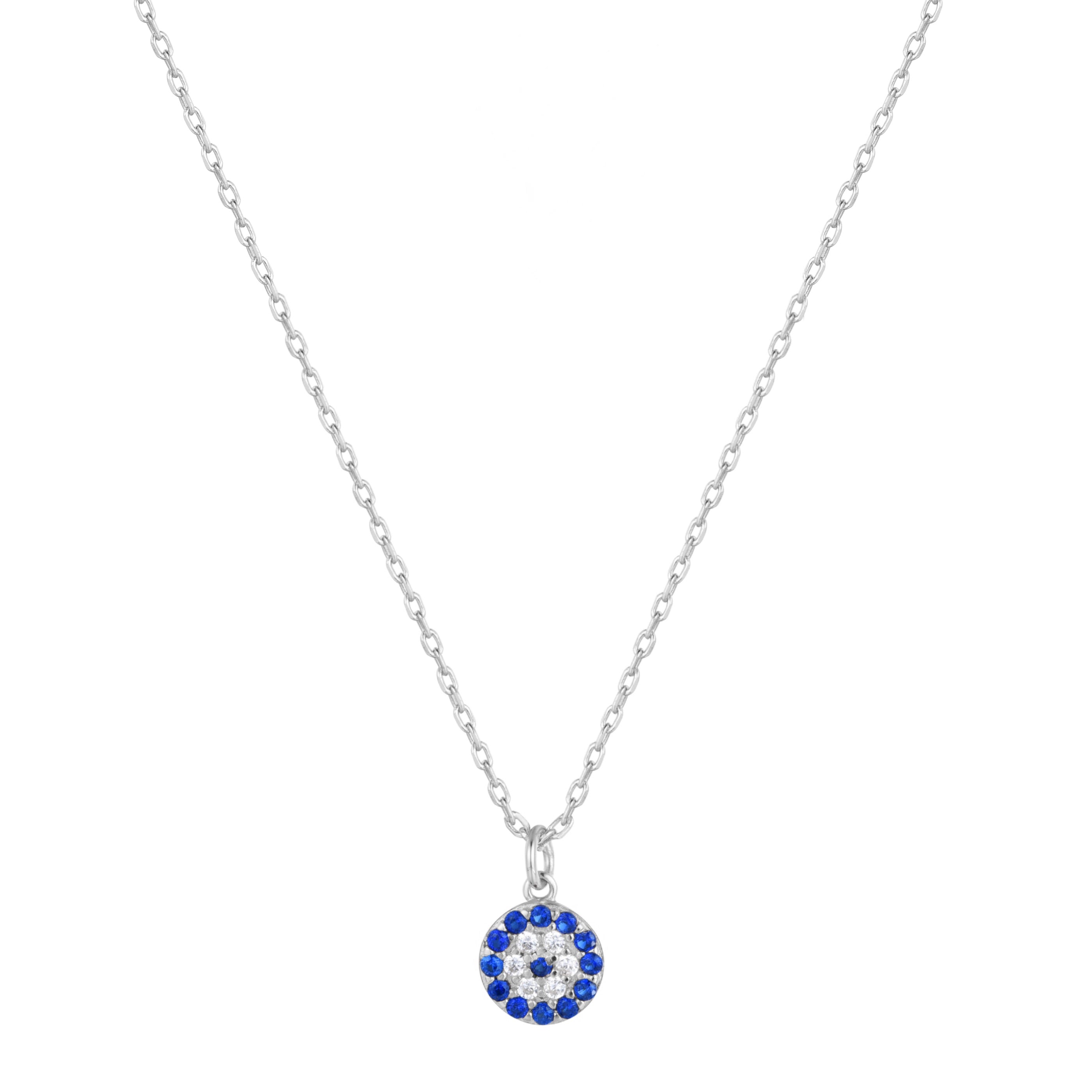 DAVINA EVIL EYE SILVER NECKLACE