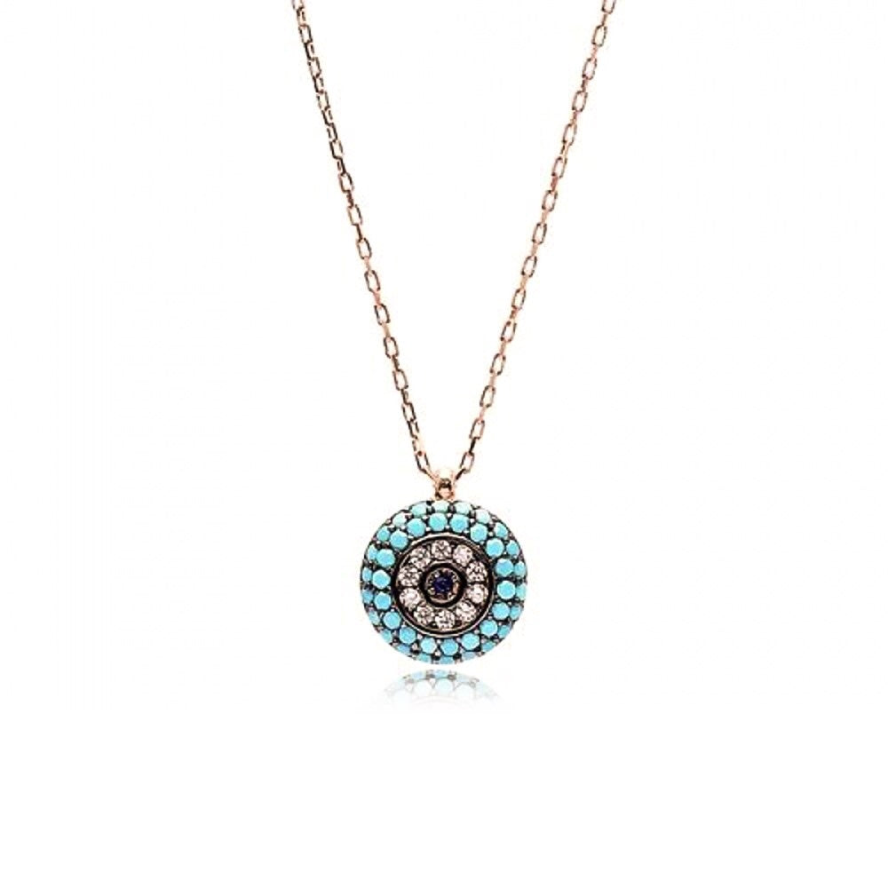 ROSALINA EVIL EYE TURQUOISE  NECKLACE