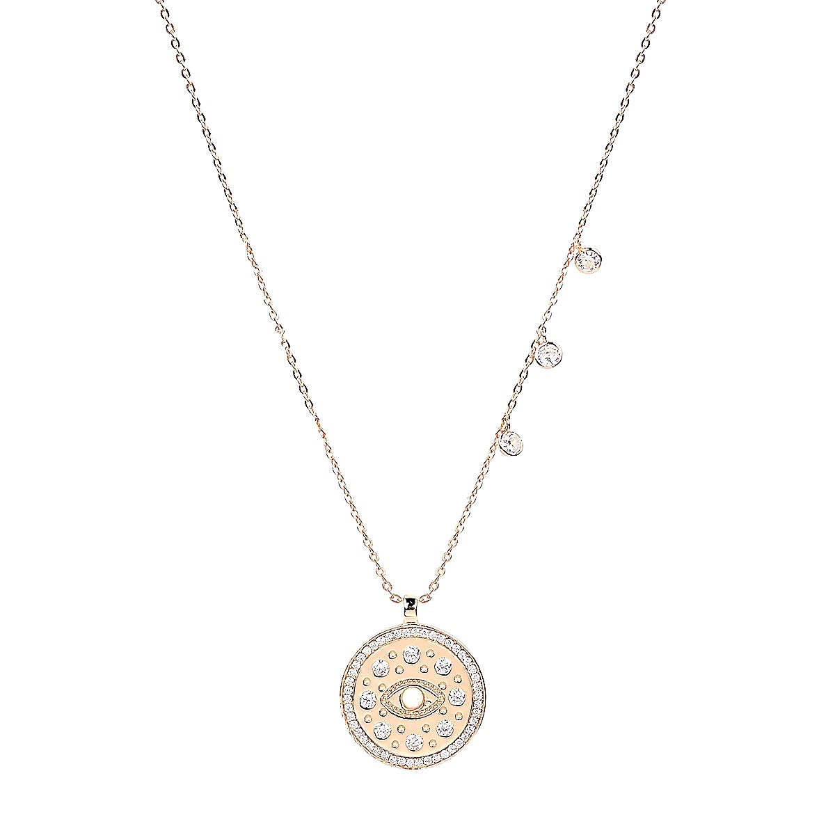 boho vintage evil eye necklace