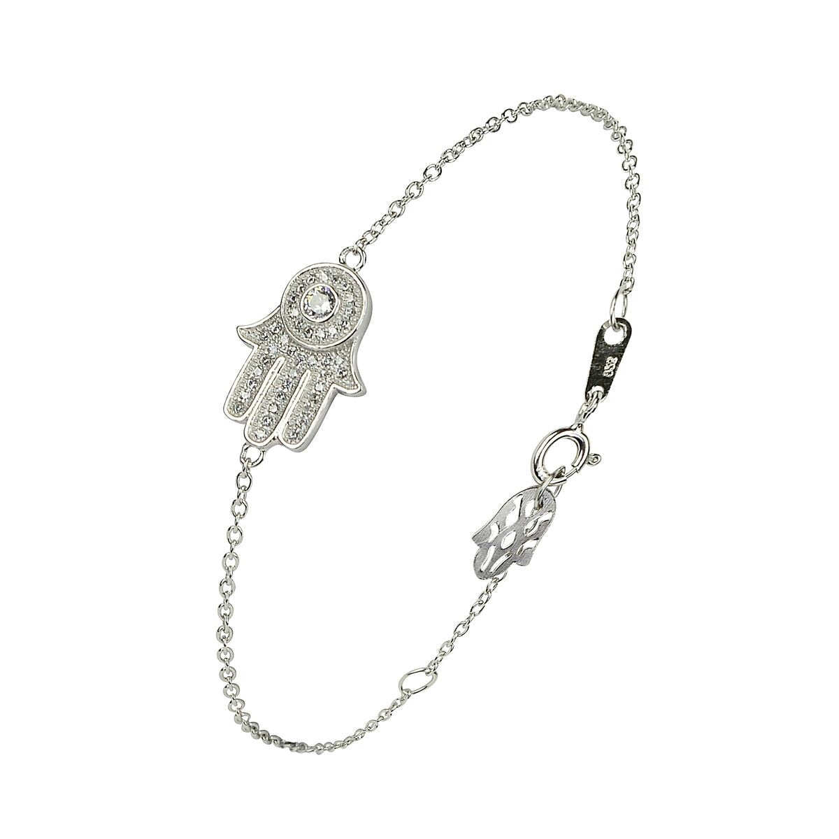 hamsa silver bracelet
